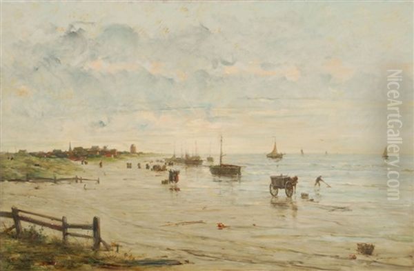 Vue De Plage Avec Le Retour Des Pecheurs - view 1