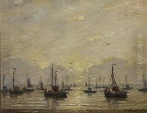 Sailing Vessels Off Shore