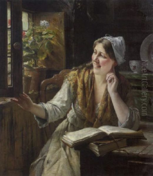 Jeune Hollandaise A La Lecture - view 1