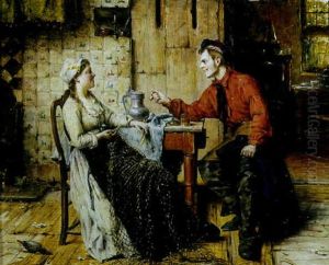 A Flirtatious Moment by Edward Antoon Portielje