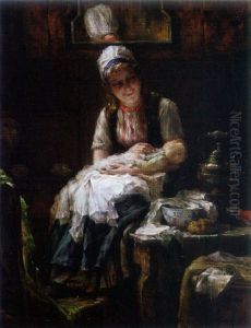 Playing Mother by Edward Antoon Portielje