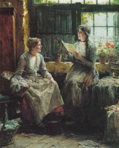 Reading The Letter by Edward Antoon Portielje
