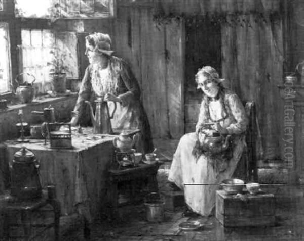 Koperpoetsende Vissersvrouwen - view 1