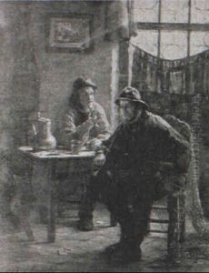 Two Fishermen by Edward Antoon Portielje