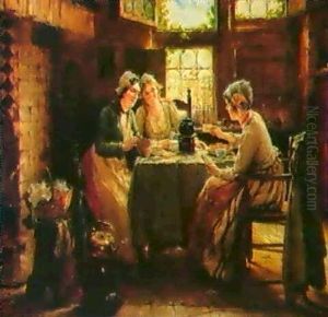 L'heure Du The Het Theeuurtje by Edward Antoon Portielje