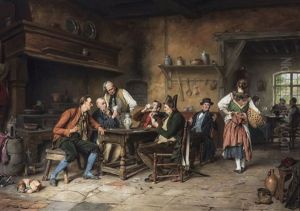 At The Tavern by Gerard Jozef Portielje