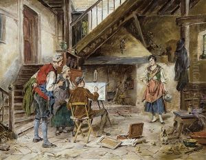 L'artiste Et Son Modele by Gerard Jozef Portielje