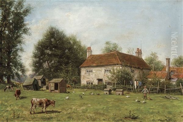 Paysage Avec Ferme Et Betail - view 1