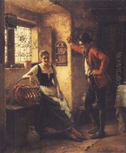 Flirtation by Gerard Jozef Portielje