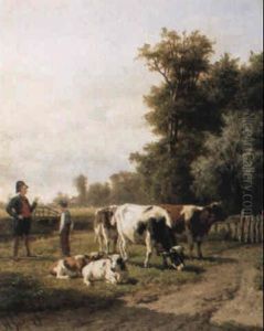 Le Vacher Et Le Garde-champetre by Gerard Jozef Portielje