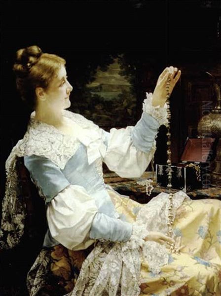 Admiring Her Jewels - view 1