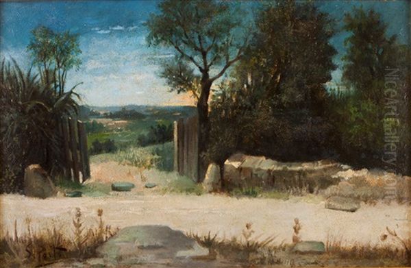 Landscape With Fence And Trees - view 1
