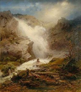 Die Krimmler Wasserfalle by Wilhelm Porttmann
