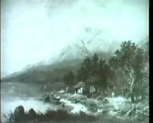Schweizer Alpensee. by Wilhelm Porttmann