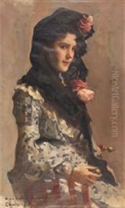 Dama Con Mantilla by Francisco Posada