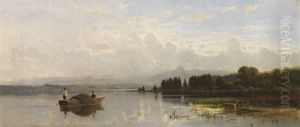 Heuboot Bei Der Uberfahrt (wohl Oberbayerischer See)