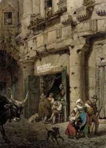 Selling Vegetables On The Via De Sugherari, Rome