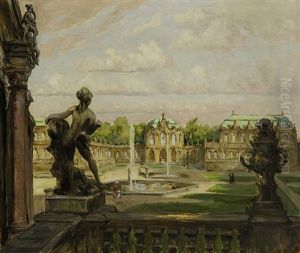 Im Dresdener Zwinger by Rudolf Poeschmann