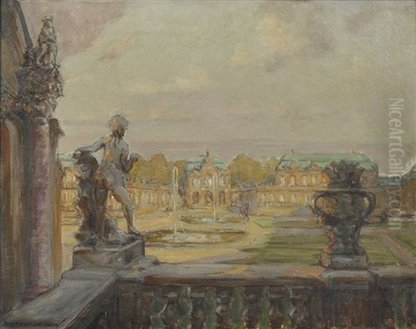 Ansicht Vom Dresdener Zwinger - Blick Vom Glockenspielpavillon Uber Den Zwingerhof Zum Wallpavillon - view 1