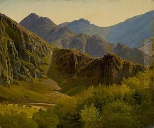 Bergketten Bei Altenahr by Eduard Wilhelm Pose