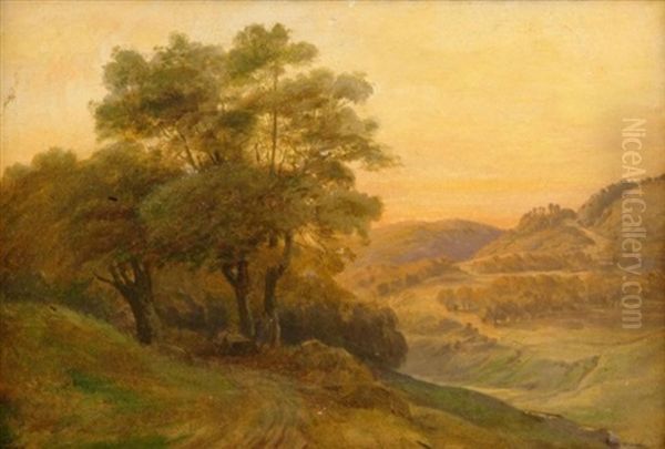 Fluslandschaft Im Abendrot - view 1