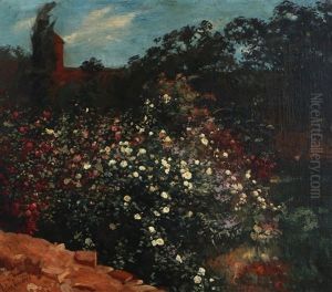 Rosenhecken In Den Ruinen Des Alhambra by Felix Possart