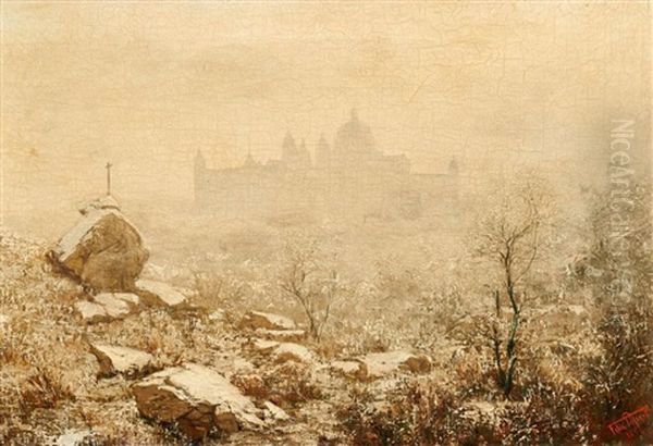 Wintermorgen Am Escorial Bei Madrid - view 1