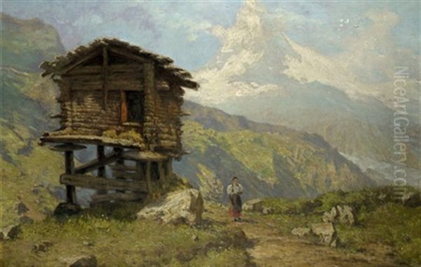 Alpenlandschaft Mit Dem Matterhorn - view 1