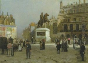 Reiterdenkmal In Einer Franzosischen Stadt (paris?)
