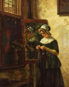 Frau Am Fenster Frau Am Fenster