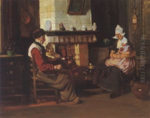 Hollandische Bauernfamilie In Der Kuche