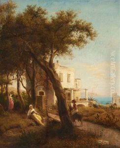 The Bay Of Naples by Eduard Caspar Post