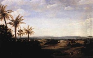 Landscape In Brazil With The Portuguese Residence by Frans Jansz Post