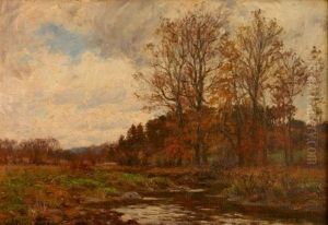 Fall Landscape With Stream by William Merritt Post