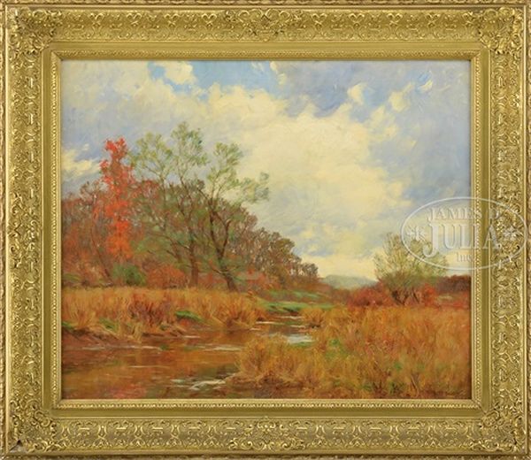 Early Fall Landscape With River And House - view 1