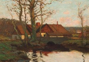 Farm By A Pond