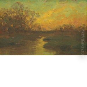 Sunset Over The Water by William Merritt Post