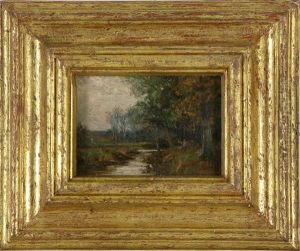 Forest Landscape With Stream by William Merritt Post