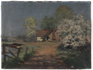 Spring Landscape With House by William Merritt Post