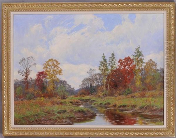 Autumn Landscape With Brook - view 1