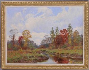 Autumn Landscape With Brook