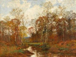 River Landscape, Autumn River Landscape, Autumn