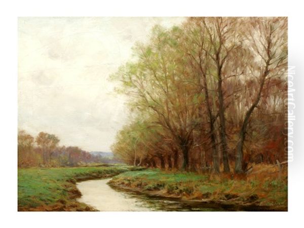 Pond Path In Landscape - view 1