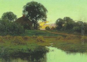 A Farm At Dusk by William Merritt Post