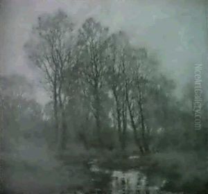 Water Meadow And Autumn Trees by William Merritt Post
