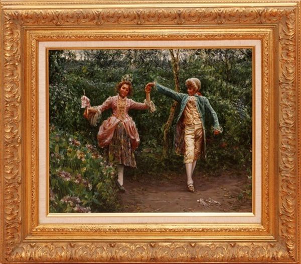 Lovers In A French Garden - view 1