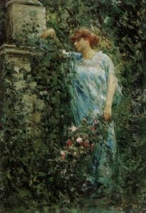 Figura Femminile Nel Giardino Figura Femminile Nel Giardino