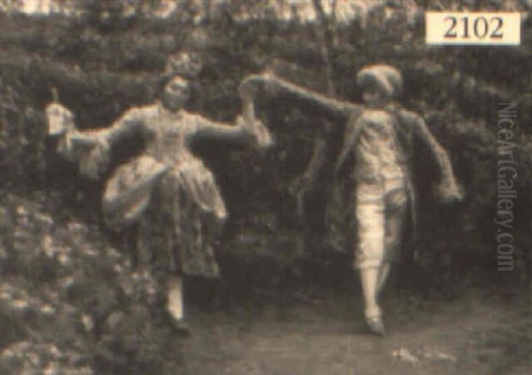 Lovers In A French Garden - view 1