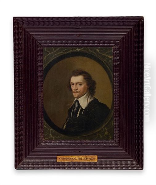 Bildnis Eines Herrn In Schwarzer Robe Mit Weissem Kragen - view 1