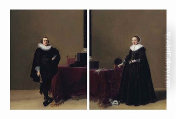 Portrait Of Jacob Van Der Merckt; And Portrait Of Petronella Witsen (pair) - view 1